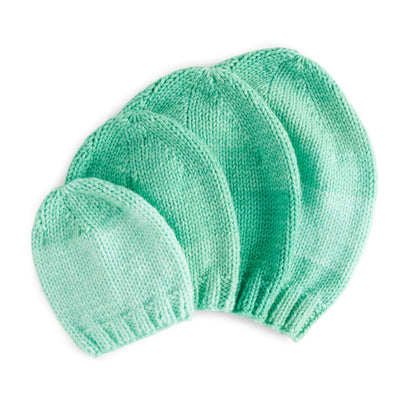 Red Heart Preemie to Toddler Knit Baby Hat Knit  made in Red Heart Super Saver Ombre yarn