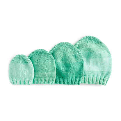 Red Heart Preemie to Toddler Knit Baby Hat Knit  made in Red Heart Super Saver Ombre yarn