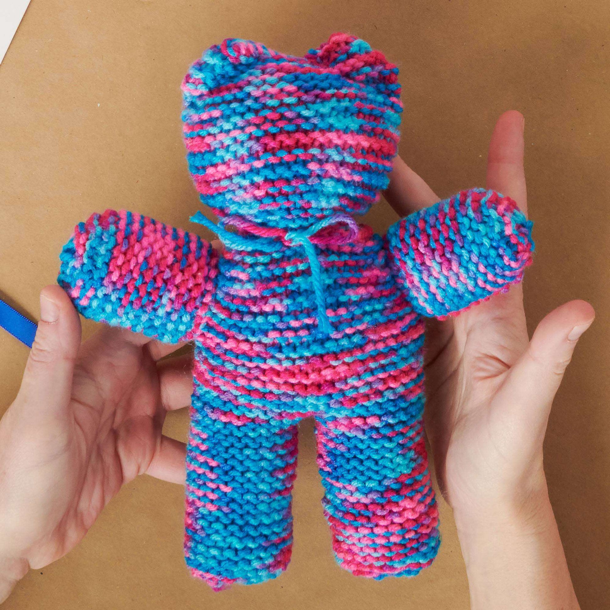 Red Heart Knit Teddy Bear Toy Yarnspirations