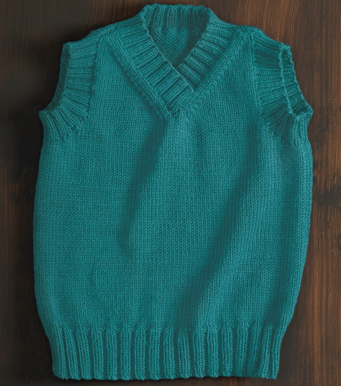Knit Vest made in Red Heart Cleckheaton Superfine Merino Yarn