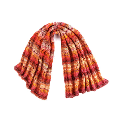 Red Heart Knit Chevron Eyelets Shawl Red Heart Knit Chevron Eyelets Shawl