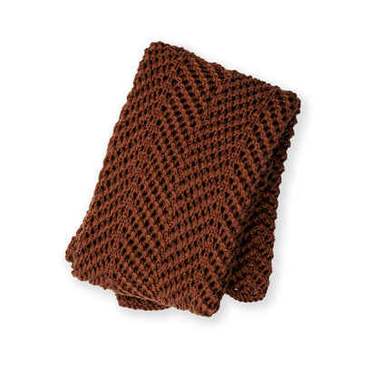 Red Heart Soft Zigging Knit Throw Toast