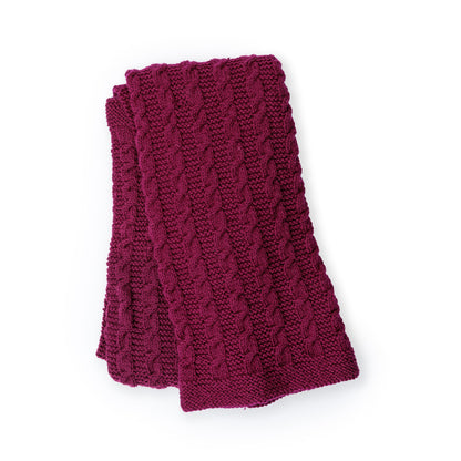 Red Heart Exquisite Cabled Throw Mulberry