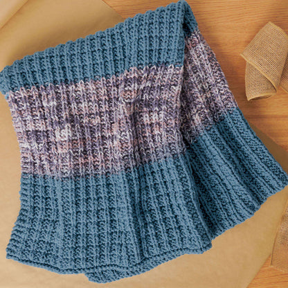 Red Heart Quick & Cozy Knit Blanket Knit  made in Red Heart Super Saver yarn