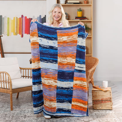 Red Heart Knit Fire and Ice Blanket Red Heart Knit Fire and Ice Blanket