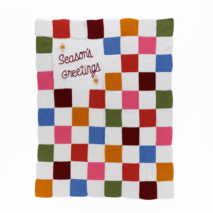 Red Heart Checkin' It Twice Knit Blanket Red Heart Checkin' It Twice Knit Blanket