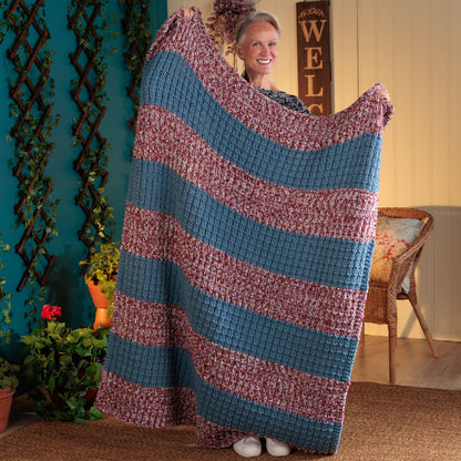 Red Heart Waffle Knit Cozy Blanket Red Heart Waffle Knit Cozy Blanket