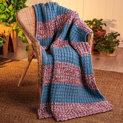 Red Heart Waffle Knit Cozy Blanket Red Heart Waffle Knit Cozy Blanket