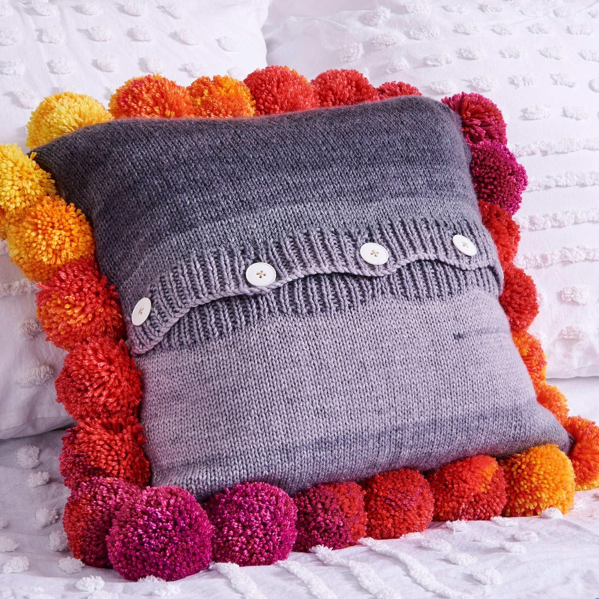 Free Red Heart Good Vibes Knit Pillow Pattern