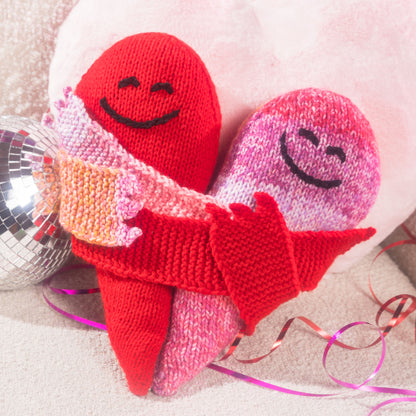 Red Heart Knit Pillow Pal-entines Red Heart Knit Pillow Pal-entines