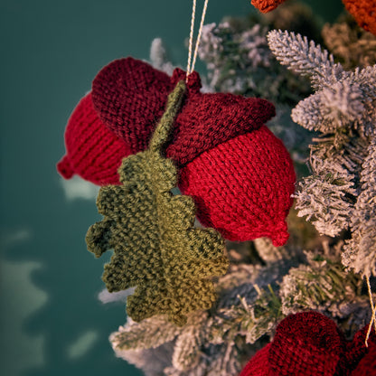 Red Heart Acorn & Pinecone Knit Ornaments Red Heart Acorn & Pinecone Knit Ornaments