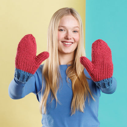 Red Heart Knit Bold Mittens Red Heart Knit Bold Mittens