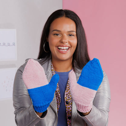 Red Heart Even Odds Knit Mittens Red Heart Even Odds Knit Mittens