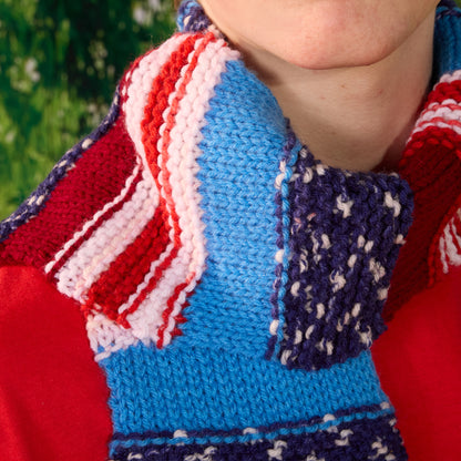 Red Heart Americana Knit Scarf Red Heart Americana Knit Scarf