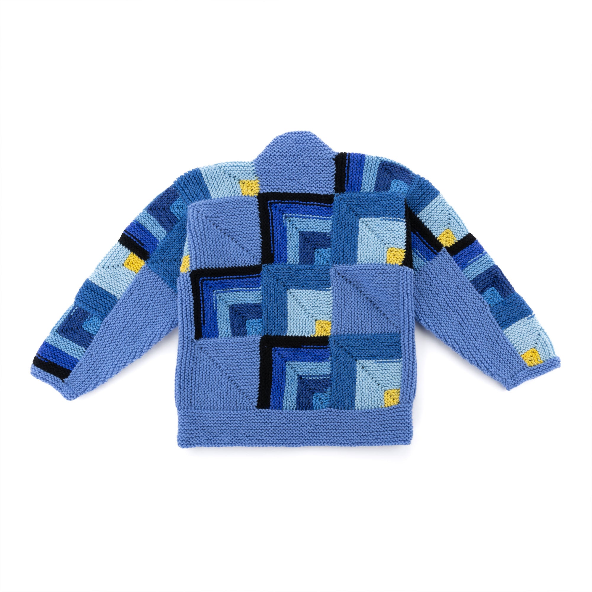 Free Easy Red Heart Knit Patchwork Jacket Pattern