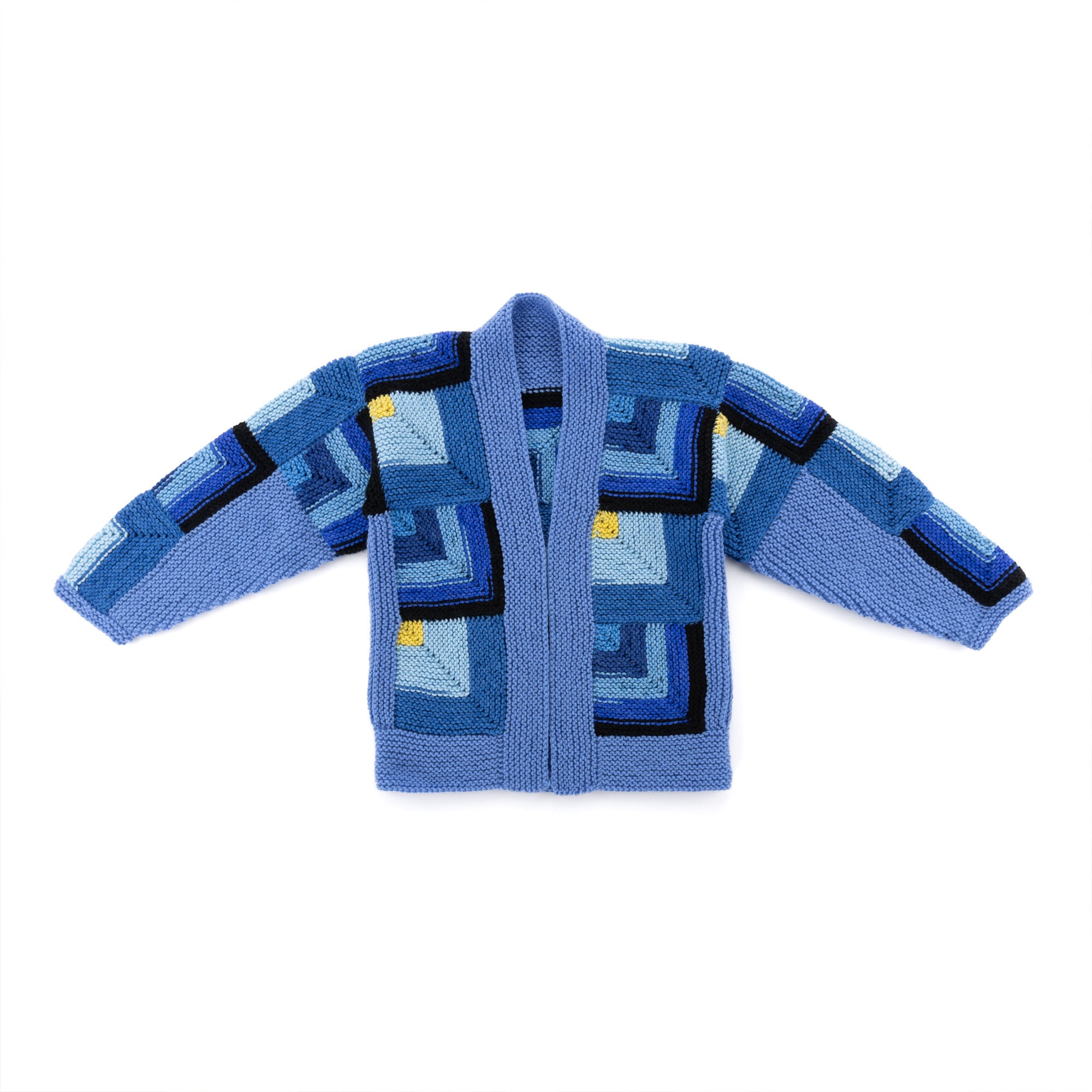 Free Easy Red Heart Knit Patchwork Jacket Pattern