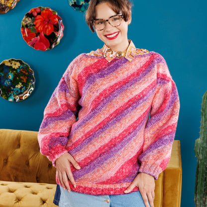 Red Heart Knit Tunic on-a-Bias Red Heart Knit Tunic on-a-Bias