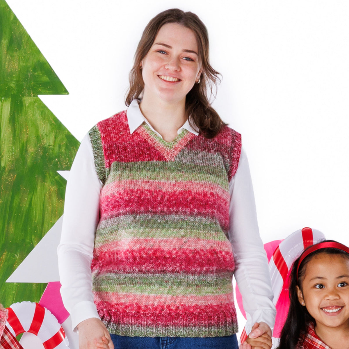 Red Kit Patterns Free Easy Red Heart Suit Yourself Knit Vest Pattern | Yarnspirations