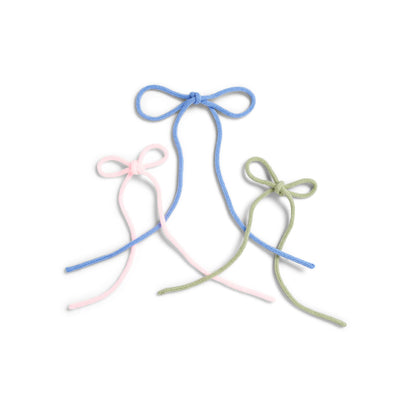 Red Heart Knit I-Cord Hair Bow Craft Bow made in Red Heart Super Saver 5g Kits Yarn