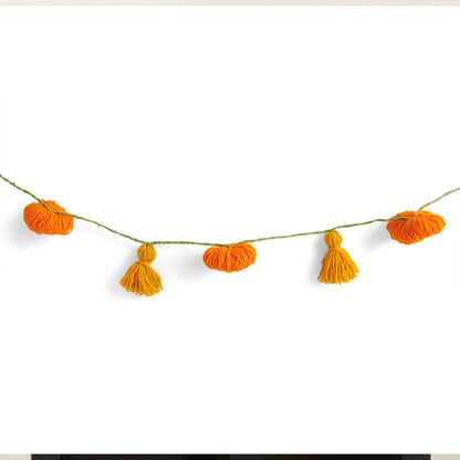 Red Heart Pumpkin Patch Garland Craft Garland made in Red Heart Super Saver Yarn