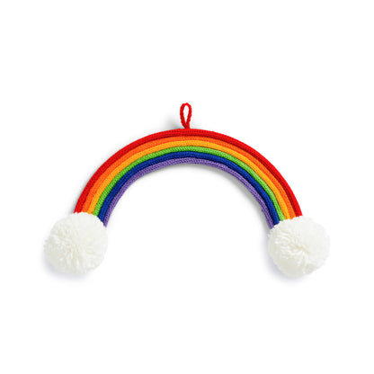 Red Heart Spool Knit Rainbow on the Clouds Wall Hanging Craft Hanging made in Red Heart Super Saver Kits Yarn