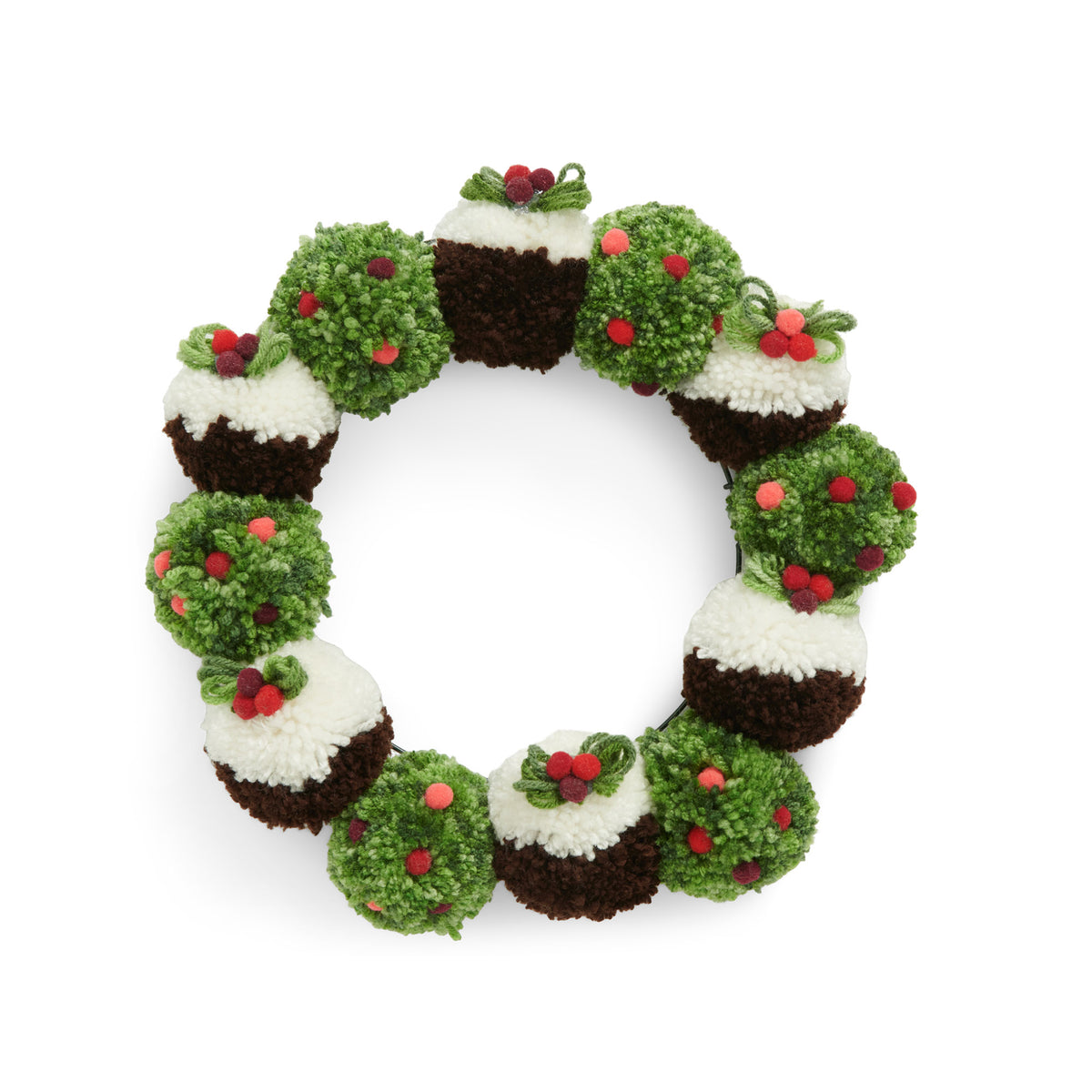 Craft Wreath made in Red Heart Super Saver Yarn