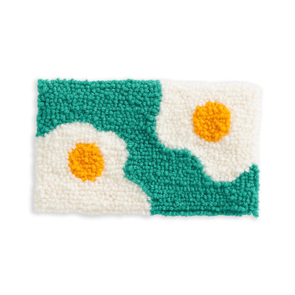 Red Heart Craft Punch Needle Mug Rugs Craft Rug  made in Red Heart Super Saver Kits Yarn