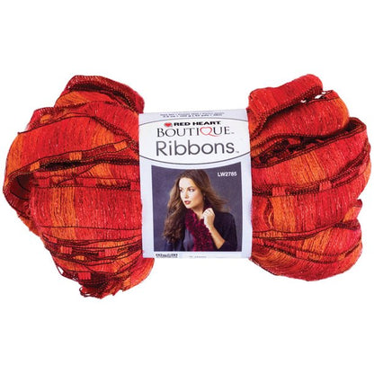Red Heart Boutique Ribbons Yarn - Discontinued  Shades Fire