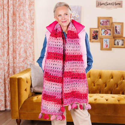 Red Heart Super Saver Bitty Stripes Yarn Rose Bouquet