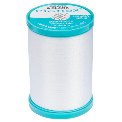 Coats & Clark Eloflex Stretchable Thread - Clearance Shades White