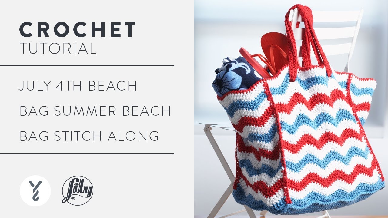 Lily Sugar'n Cream 4th of July Beach Bag Crochet