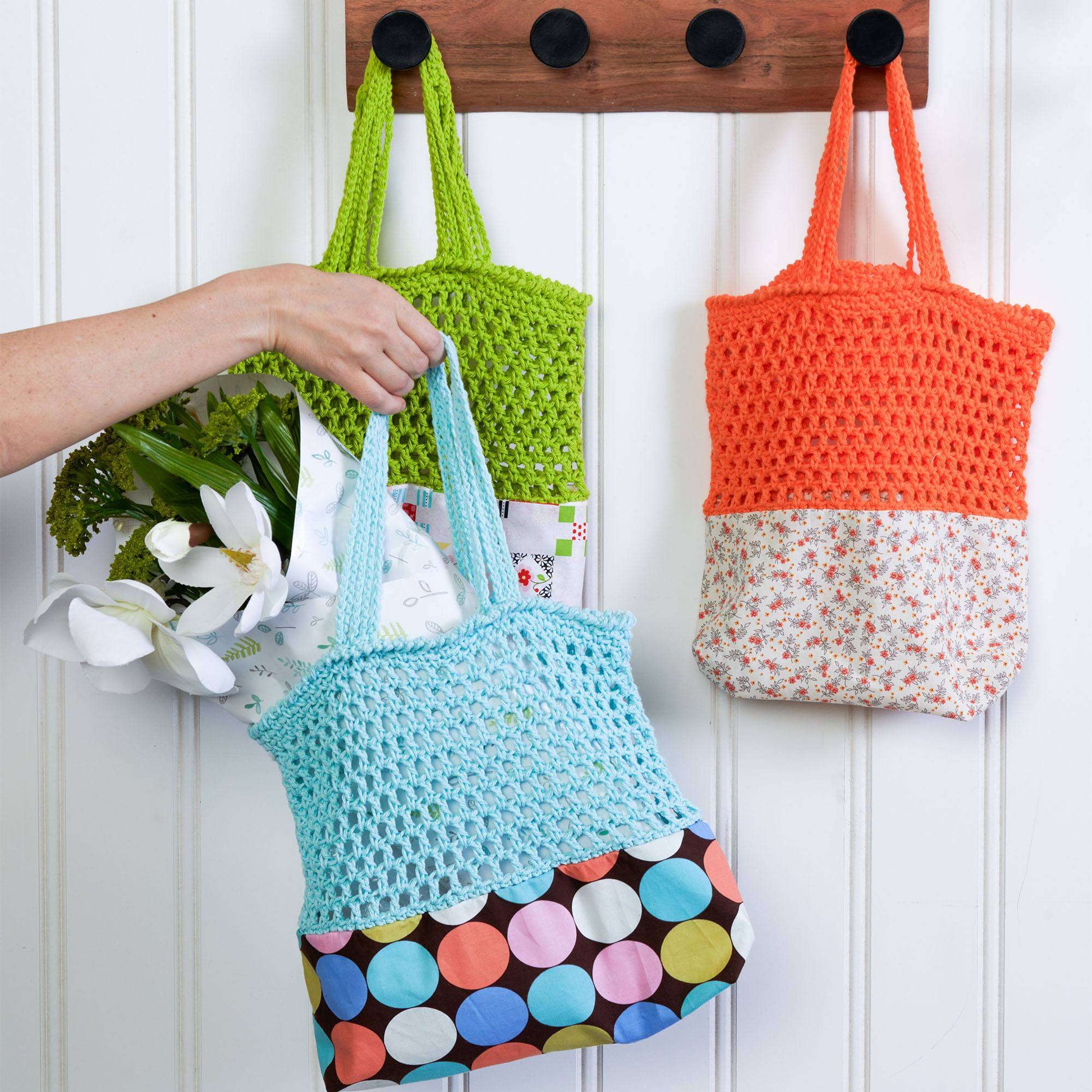 Free Lily Upcycle Crochet/Sew Market Tote Pattern