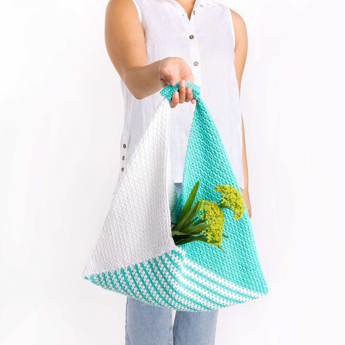 Crochet Tote Bag made in Lily Yarn