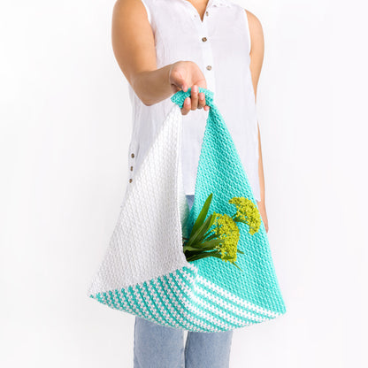 Lily Crochet Totally Triangular Tote Crochet Tote Bag made in Lily Yarn