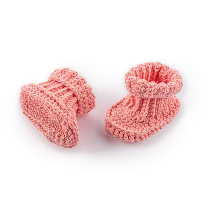 Lily Little Crochet Baby Booties Tea Rose