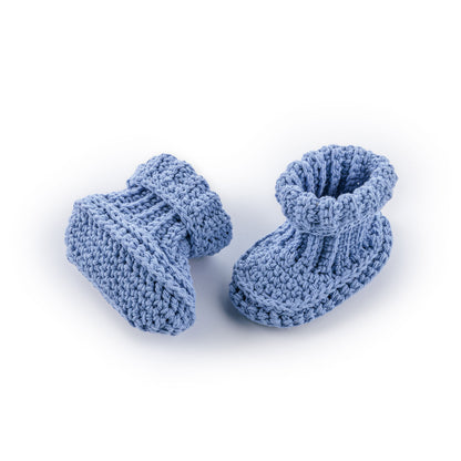 Lily Little Crochet Baby Booties Faded Denim