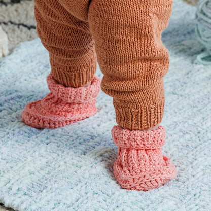 Lily Little Crochet Baby Booties Tea Rose