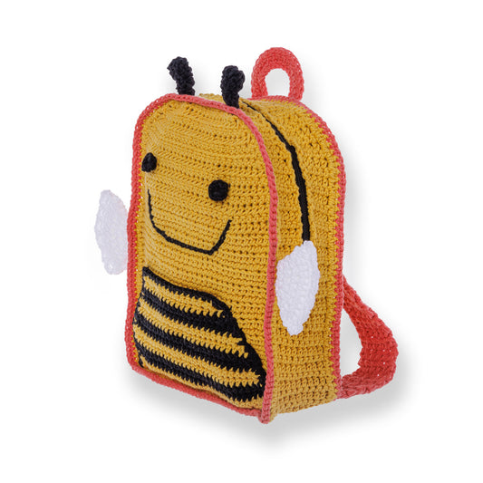 Sugar'N Cream Busy Bee Backpack made using Lily yarn