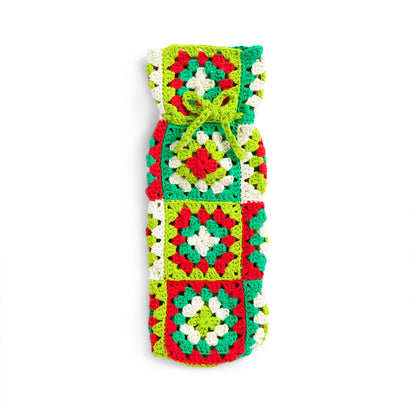 Lily Granny Square Crochet Wine Tote Crochet Tote Bag made in Lily Super Size Yarn