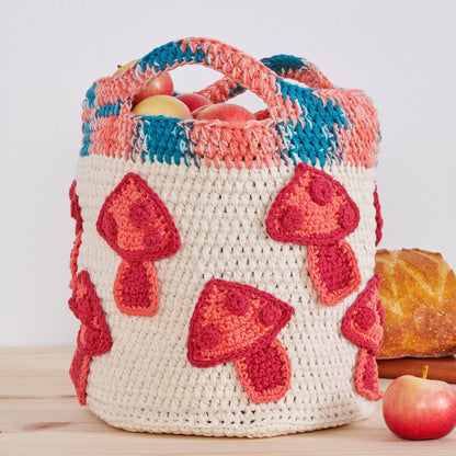 Lily Toadstool Treasure Crochet Basket Crochet Basket made in Lily The Original Yarn
