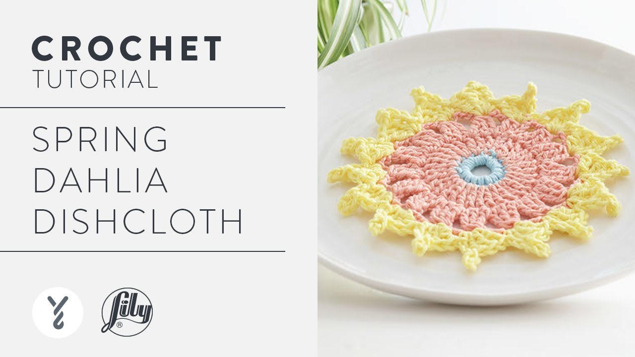 Lily Sugar'n Cream Spring Dahlia Dishcloth Crochet