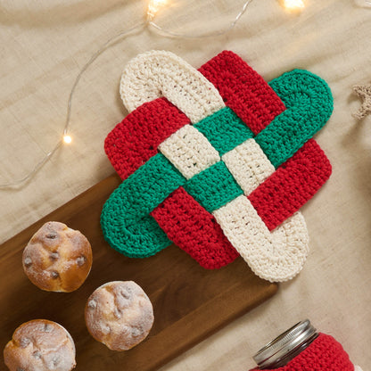 Lily Sugar'n Cream Sailor's Knot Dishcloth Christmas