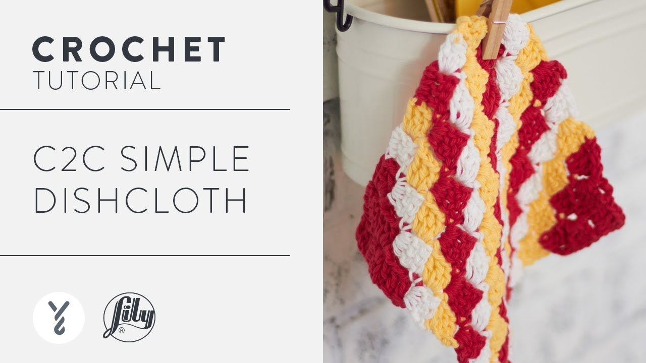 Lily Sugar'n Cream Corner-to-Corner Dishcloth Crochet