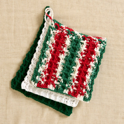 Lily Crochet Waffle Kitchen Cloth Christmas
