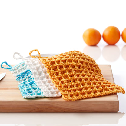 Lily Crochet Waffle Kitchen Cloth Sky