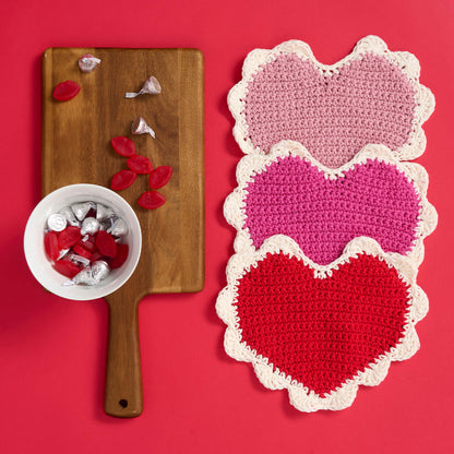 Lily Retro Valentine Crochet Dishcloth All Variants