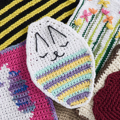 Lily Crochet Egg-cellent Bunny Dishcloth Lily Crochet Egg-cellent Bunny Dishcloth