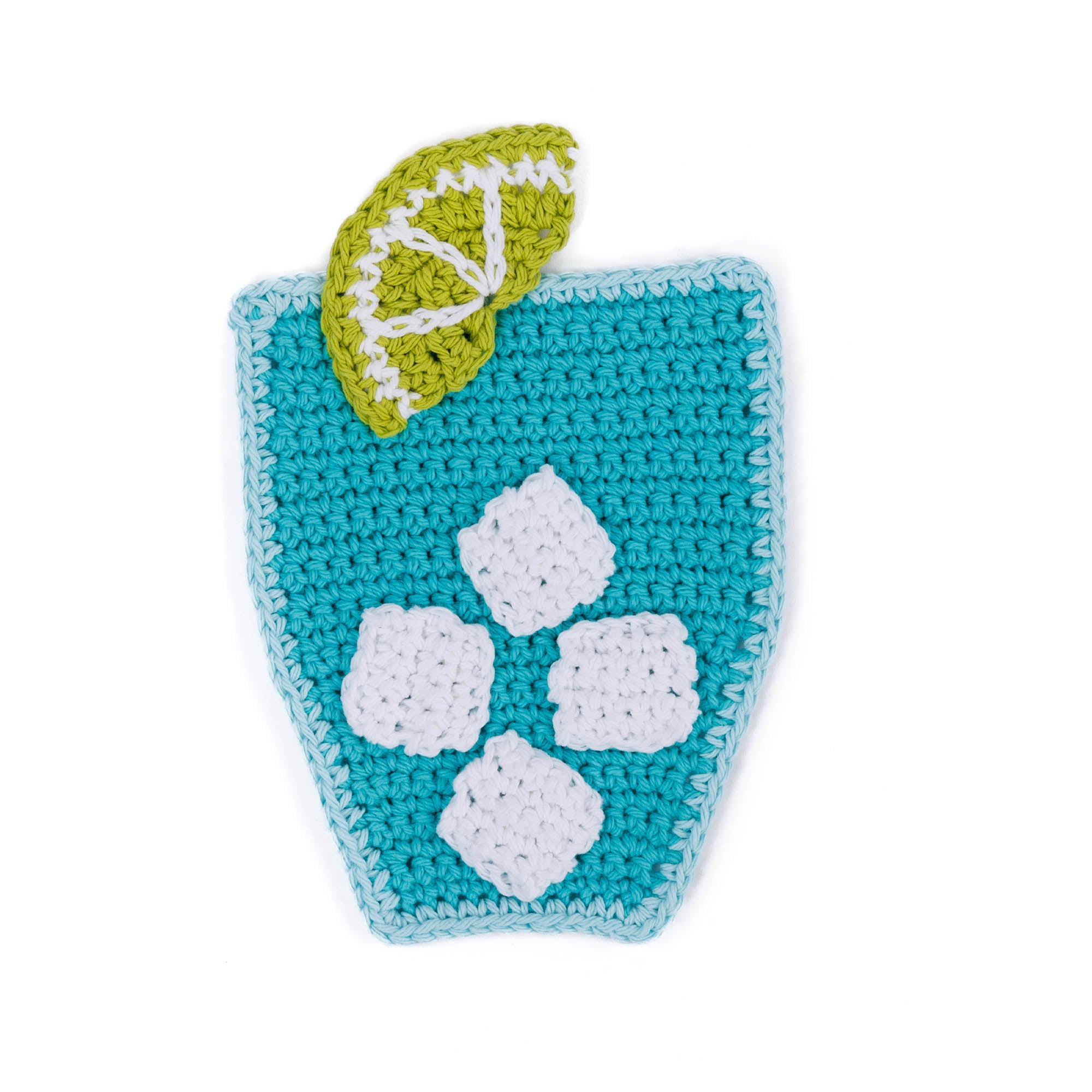 Free Easy Lily Summer Sips Crochet Dishcloth Pattern | Yarnspirations