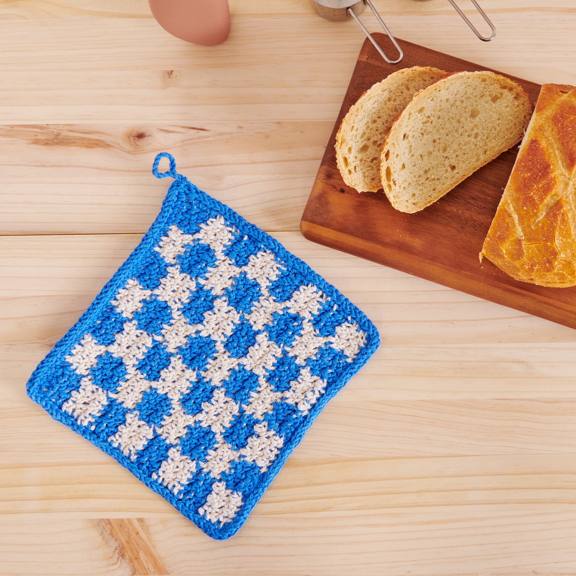 Free Lily Checkered Crochet Dishcloth Pattern