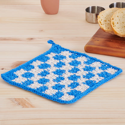 Lily Checkered Crochet Dishcloth Version 2